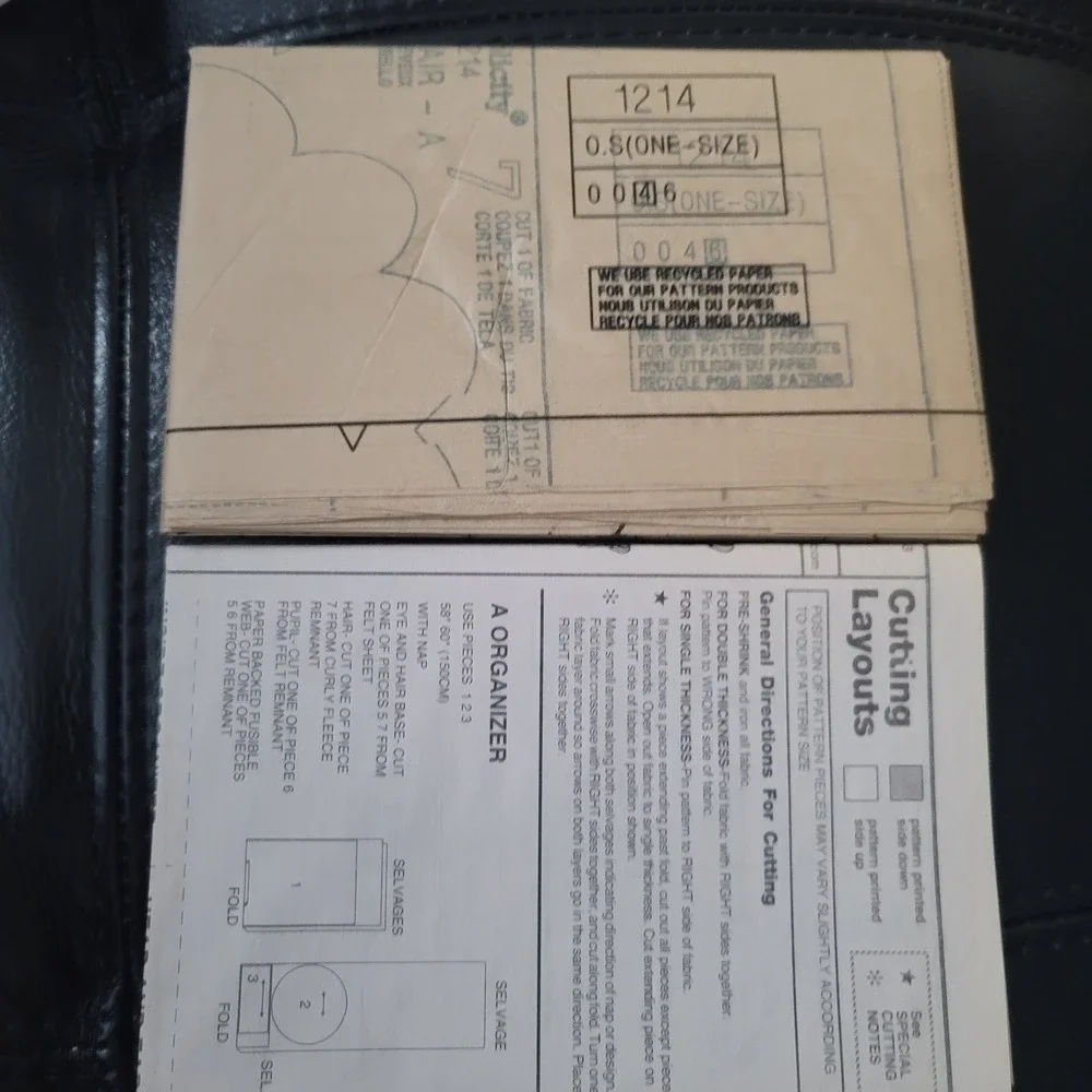 Simplicity 1214 Sewing Pattern Fabric Organizers Storage Bins Caddy Uncut OS